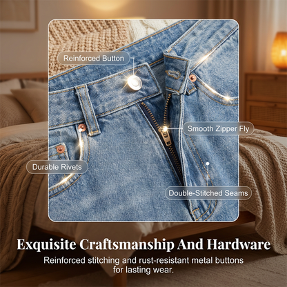 👖 56 % de réduction 🍂Jean pour femme à taille haute et coupe droite