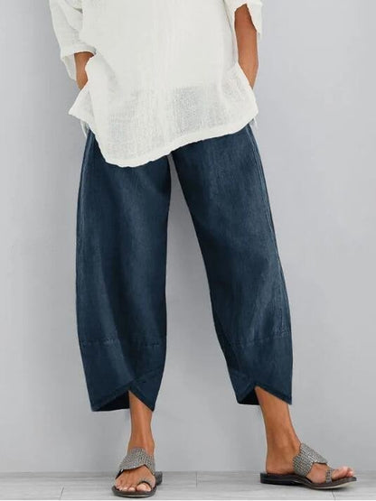 💎 -30% SUR LE PANTALON FEMME COTON & LIN ! 💎 Coupe Large, Taille Élastiquée & Respirant pour un Été Stylé