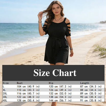 👗49% de réduction✨ Combinaison-short décontractée à épaules dénudées pour femme avec ceinture à nouer