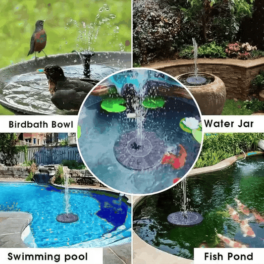 🔥Hot Sales 50% OFF🔥Fontaine solaire, pompe à eau submersible pour bain d'oiseaux avec 4 buses et panneau solaire de 1,4 W, idéale pour l'arrosage extérieur de bassins, piscines, jardins et aquariums.
