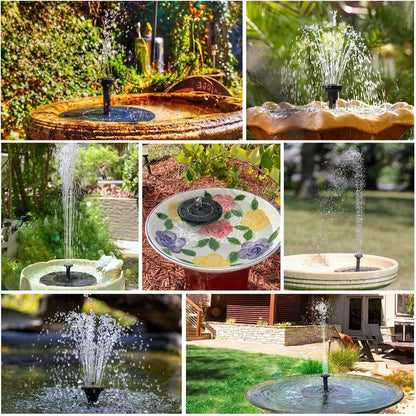 🔥Hot Sales 50% OFF🔥Fontaine solaire, pompe à eau submersible pour bain d'oiseaux avec 4 buses et panneau solaire de 1,4 W, idéale pour l'arrosage extérieur de bassins, piscines, jardins et aquariums.