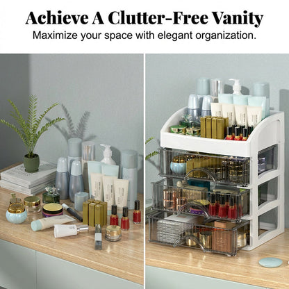 💎50% DE RÉDUCTION! 🌸 Organiseur de bureau empilable avec tiroirs transparents