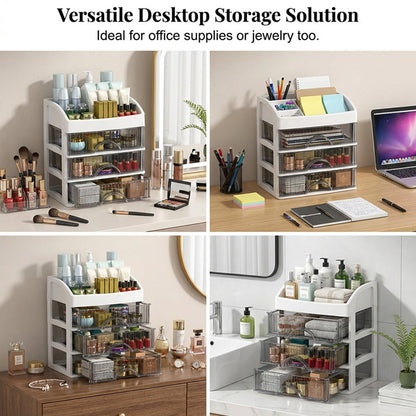 💎50% DE RÉDUCTION! 🌸 Organiseur de bureau empilable avec tiroirs transparents