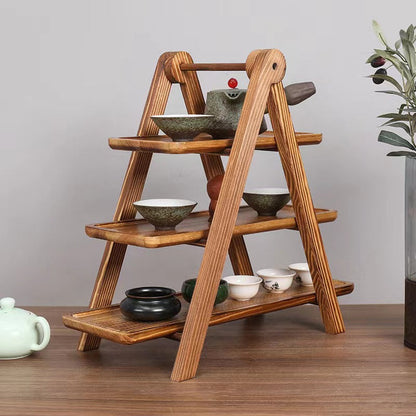🌳50% de réduction✨Plateau de service en bois à 3 étages