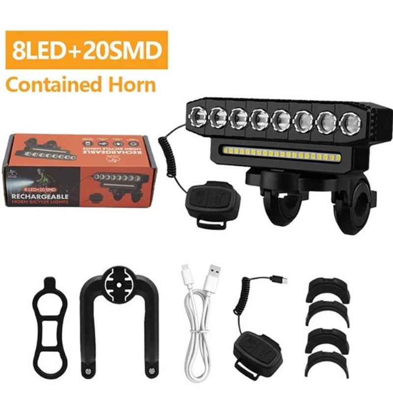 🔦 53 % DE RÉDUCTION !✨Phare de vélo rechargeable à 28 LED avec klaxon