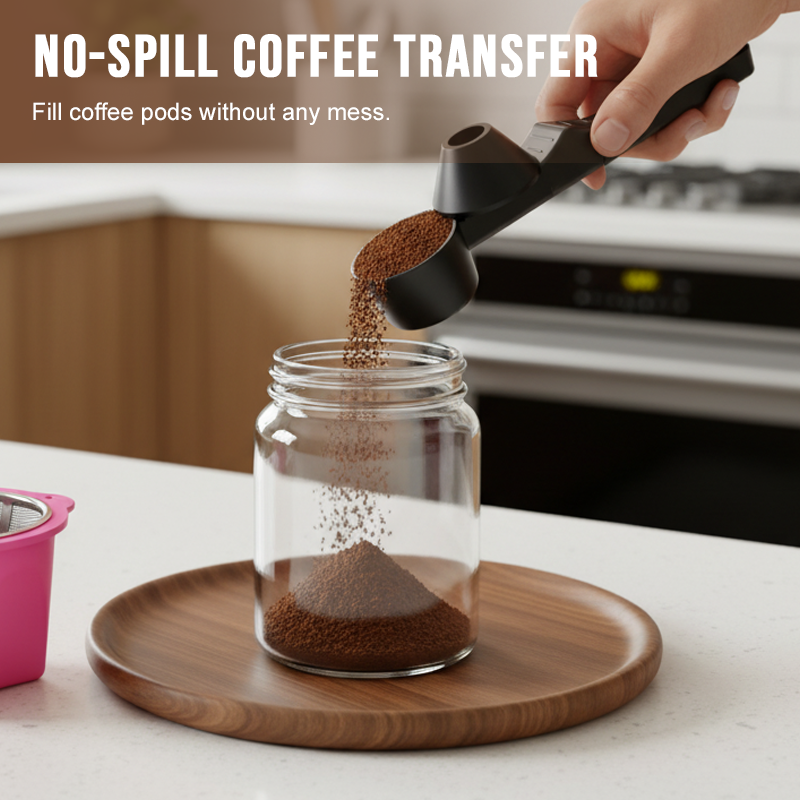 🎈Cuillère doseuse de café avec entonnoir – 2 cuillères à soupe
