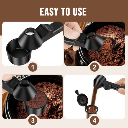🎈Cuillère doseuse de café avec entonnoir – 2 cuillères à soupe