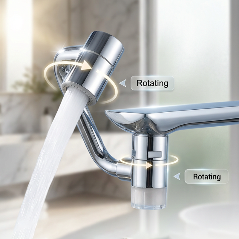 🚿50 % de réduction + deux achetés, un offert🧼 Rallonge de robinet d'évier pivotante à 1080° avec filtre