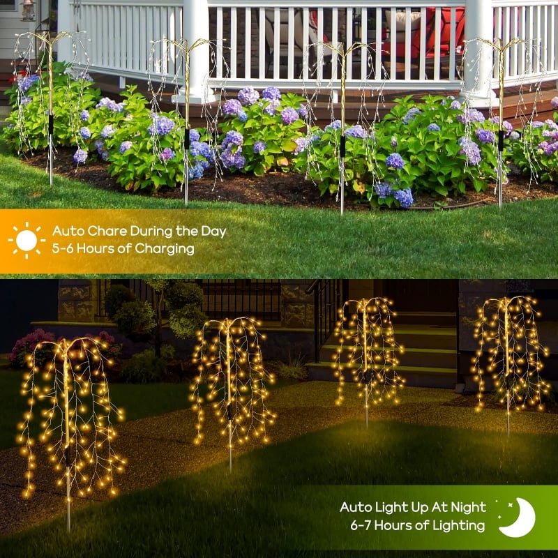 🌞Lumières de Jardin Solaires ✅ 100 LEDs & Étanches IP55 | Ambiance Chaleureuse 🌙 -50% AUJOURD’HUI 🔥