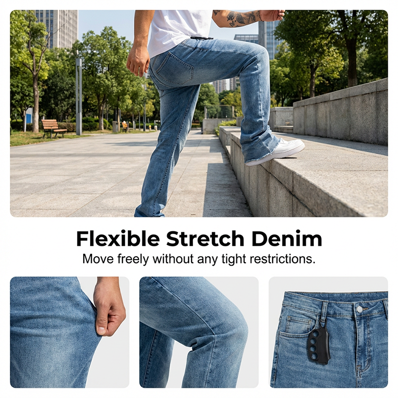 📢📢50 % DE RÉDUCTION +Livraison Gratuite ⏰Jean bootcut évasé pour homme – Look décontracté et tendance