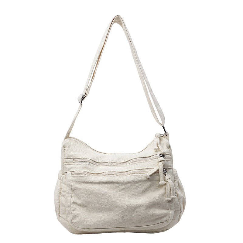 ✨🌿60 % de réduction🔥Sac en toile multipoches 🎒 Léger et résistant, bandoulière réglable, peut se porter à l'épaule ou en bandoulière 👜