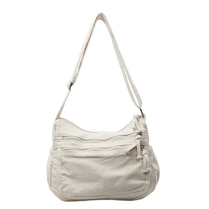 ✨🌿60 % de réduction🔥Sac en toile multipoches 🎒 Léger et résistant, bandoulière réglable, peut se porter à l'épaule ou en bandoulière 👜