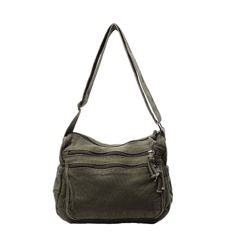 ✨🌿60 % de réduction🔥Sac en toile multipoches 🎒 Léger et résistant, bandoulière réglable, peut se porter à l'épaule ou en bandoulière 👜