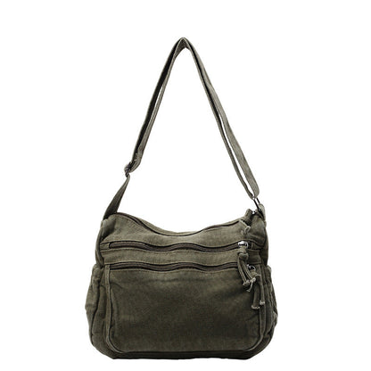 ✨🌿60 % de réduction🔥Sac en toile multipoches 🎒 Léger et résistant, bandoulière réglable, peut se porter à l'épaule ou en bandoulière 👜