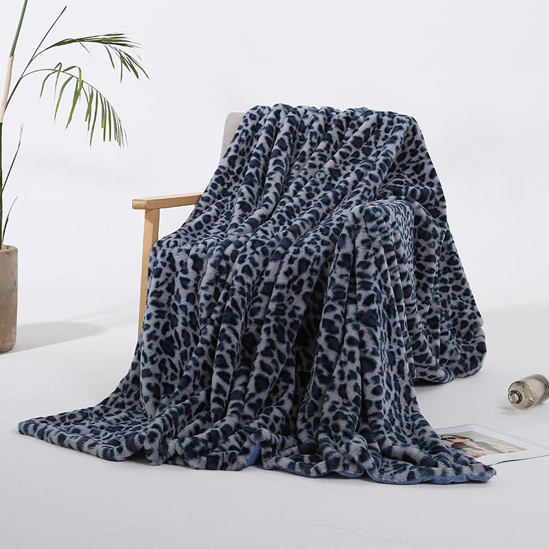 🐆60 % de réduction + livraison gratuite🔥 Plaid douillet à imprimé léopard