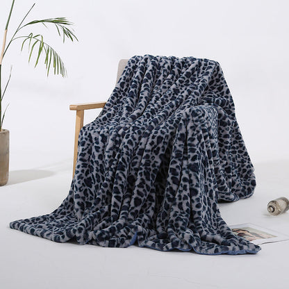 🐆60 % de réduction + livraison gratuite🔥 Plaid douillet à imprimé léopard
