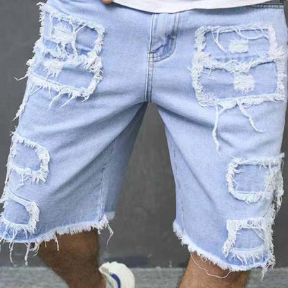 🩳 53 % de réduction + promotions + livraison gratuite 🔥 Short en Jean Déchiré pour Homme – Design Usé & Effiloché, Tissu Respirant & Look Urbain Tendance ✨