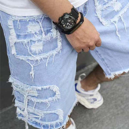 🩳 53 % de réduction + promotions + livraison gratuite 🔥 Short en Jean Déchiré pour Homme – Design Usé & Effiloché, Tissu Respirant & Look Urbain Tendance ✨