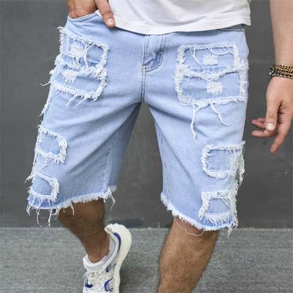 🩳 53 % de réduction + promotions + livraison gratuite 🔥 Short en Jean Déchiré pour Homme – Design Usé & Effiloché, Tissu Respirant & Look Urbain Tendance ✨