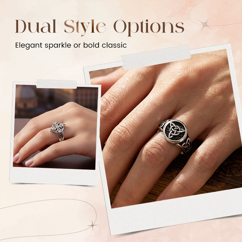 🔥Tendance 2026🔥 Bague rétro vintage nœud de la Trinité – Alliance celtique symbolique pour femmes et hommes