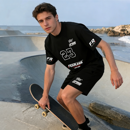🛒-50% AUJOURD'HUI✨Ensemble 2 pièces pour homme : t-shirt et short décontractés
