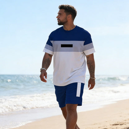 🛒-50% AUJOURD'HUI✨Ensemble 2 pièces pour homme : t-shirt et short décontractés