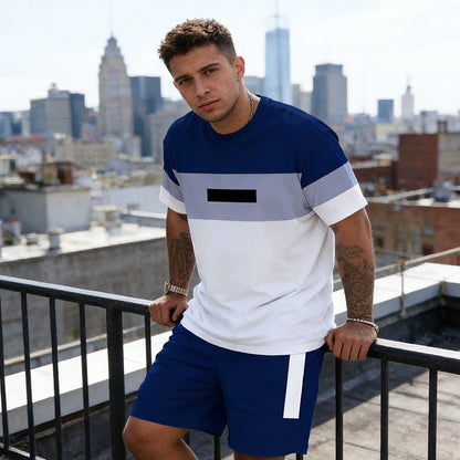 🛒-50% AUJOURD'HUI✨Ensemble 2 pièces pour homme : t-shirt et short décontractés