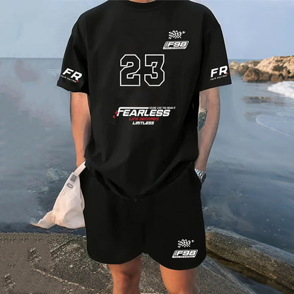 🛒-50% AUJOURD'HUI✨Ensemble 2 pièces pour homme : t-shirt et short décontractés