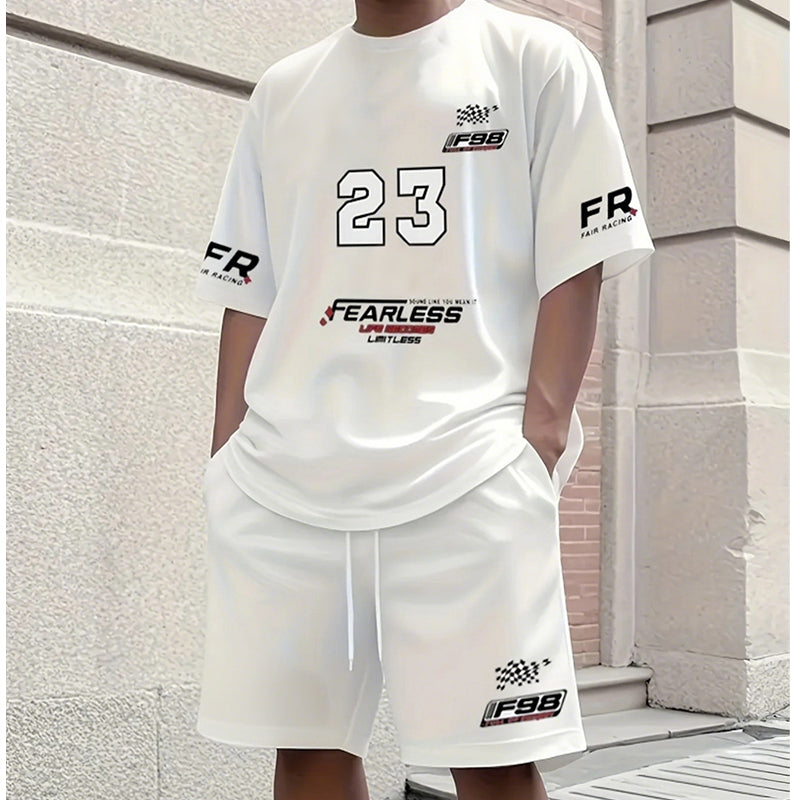 🛒-50% AUJOURD'HUI✨Ensemble 2 pièces pour homme : t-shirt et short décontractés