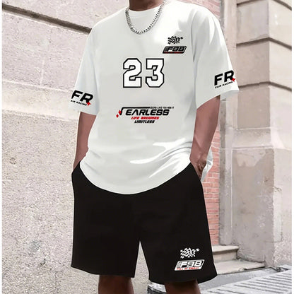 🛒-50% AUJOURD'HUI✨Ensemble 2 pièces pour homme : t-shirt et short décontractés