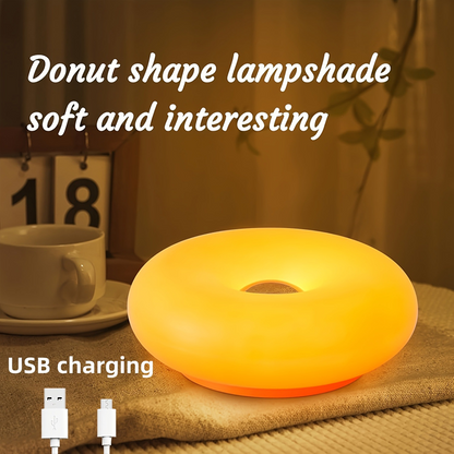 🍩 60% DE RÉDUCTION! 💡 Lampe de Table LED Donut à Commande Tactile – Design Unique, Dimmable & Parfaite Pour Créer Une Ambiance Cosy 🏠