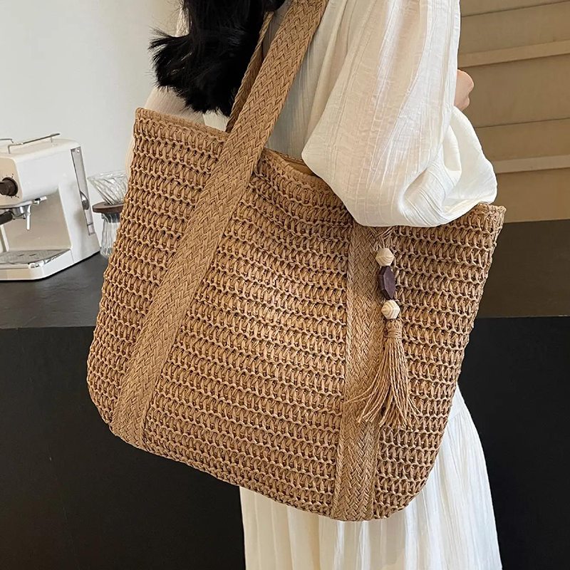 👜 55 % de réduction 🔥Sac fourre-tout en paille tissé à la main