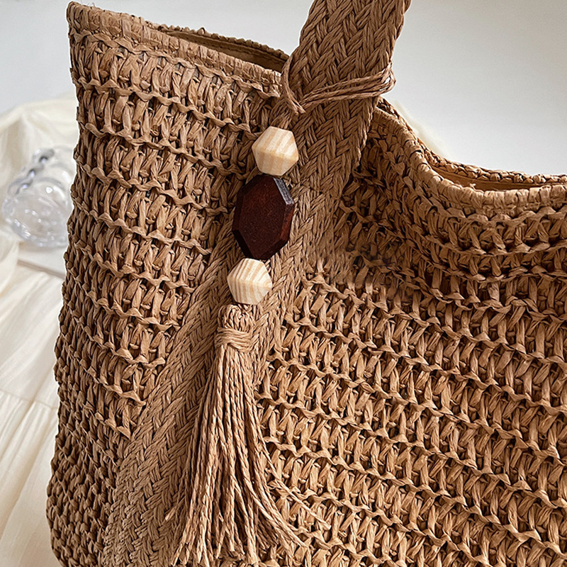 👜 55 % de réduction 🔥Sac fourre-tout en paille tissé à la main