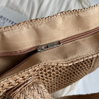 👜 55 % de réduction 🔥Sac fourre-tout en paille tissé à la main