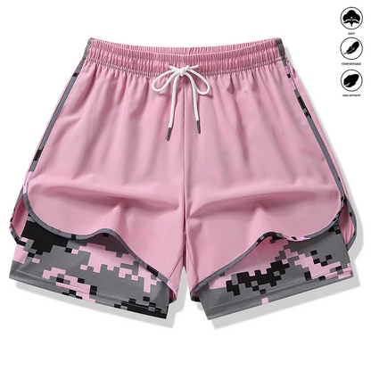 ✨50 % de réduction 🔥Short de sport femme décontracté avec doublure intégrée