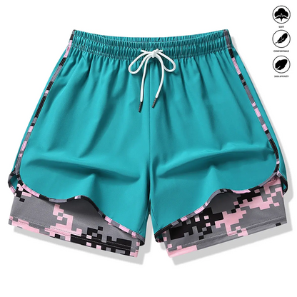 ✨50 % de réduction 🔥Short de sport femme décontracté avec doublure intégrée