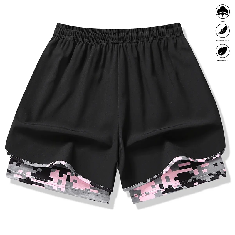✨50 % de réduction 🔥Short de sport femme décontracté avec doublure intégrée