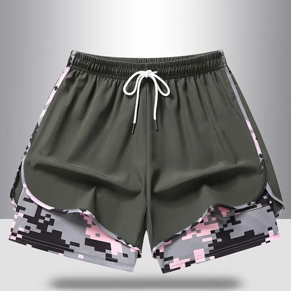✨50 % de réduction 🔥Short de sport femme décontracté avec doublure intégrée