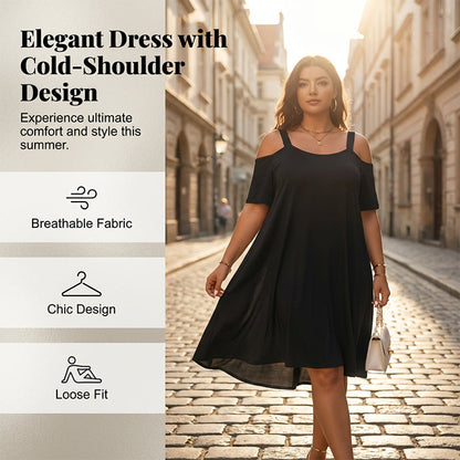 👗 50 % DE RÉDUCTION SUR LA ROBE À ÉPAULES DÉCOUVERTES ! ✨ Aérée, légère et parfaite pour les escapades estivales 🍹☀️