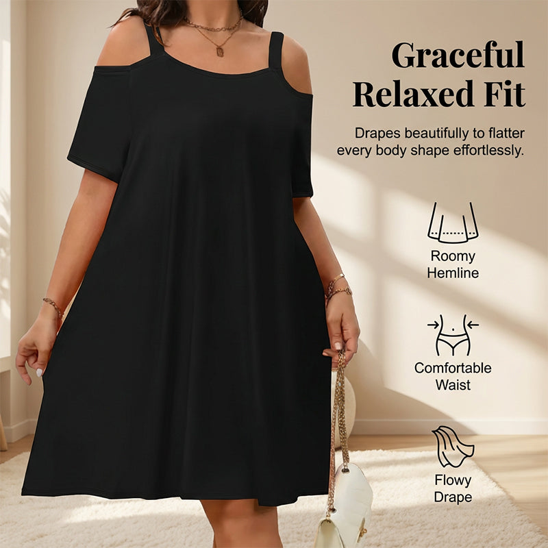 👗 50 % DE RÉDUCTION SUR LA ROBE À ÉPAULES DÉCOUVERTES ! ✨ Aérée, légère et parfaite pour les escapades estivales 🍹☀️