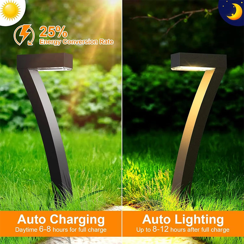 Lampes Solaires d’Allée ✅ Design en “7” & IP65 | Chic & Automatique 🌟 57% de réduction + livraison gratuite🔥