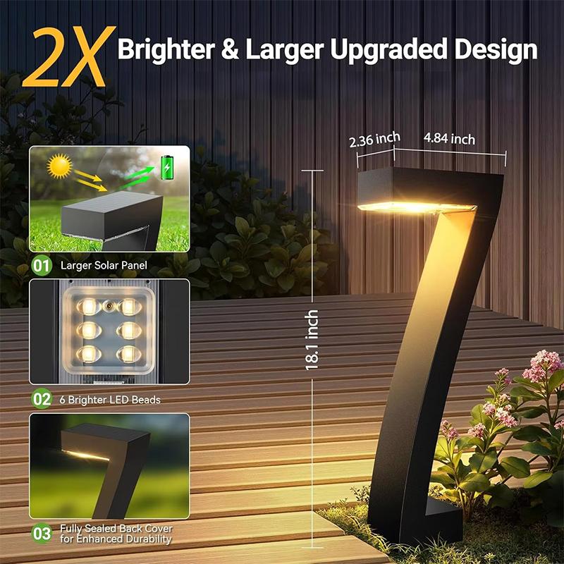 Lampes Solaires d’Allée ✅ Design en “7” & IP65 | Chic & Automatique 🌟 57% de réduction + livraison gratuite🔥