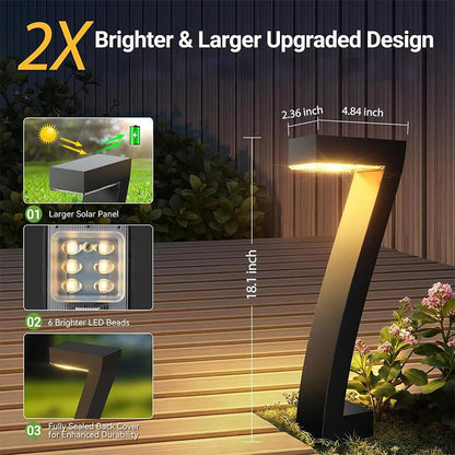Lampes Solaires d’Allée ✅ Design en “7” & IP65 | Chic & Automatique 🌟 57% de réduction + livraison gratuite🔥