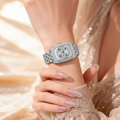 ⌚50 % de réduction + livraison gratuite✨Montre-bracelet pour femme en quartz, ornée de strass