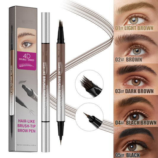 ✨Offre promotionnelle : un acheté, un offert 🔥Stylo à sourcils liquide imperméable 2-en-1