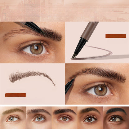 ✨Offre promotionnelle : un acheté, un offert 🔥Stylo à sourcils liquide imperméable 2-en-1