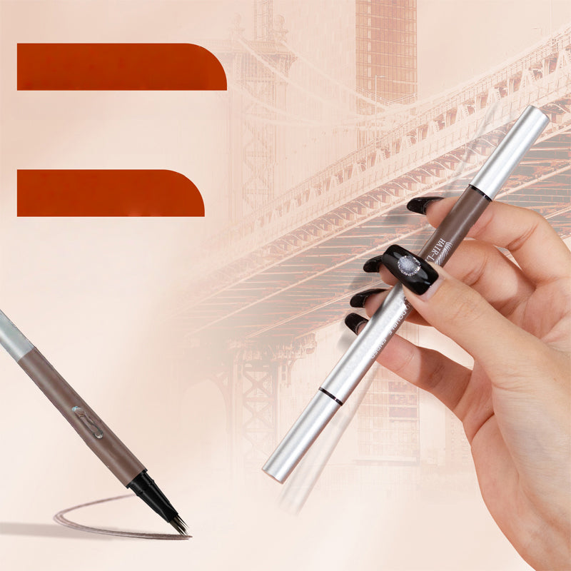 ✨Offre promotionnelle : un acheté, un offert 🔥Stylo à sourcils liquide imperméable 2-en-1