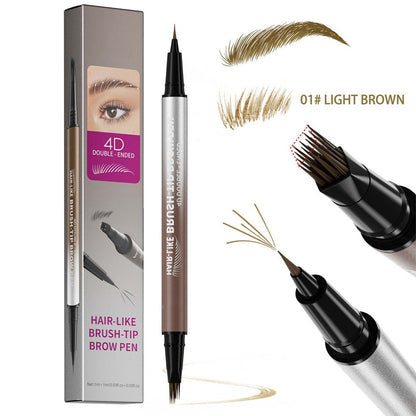 ✨Offre promotionnelle : un acheté, un offert 🔥Stylo à sourcils liquide imperméable 2-en-1