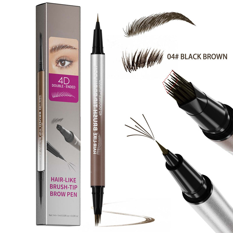 ✨Offre promotionnelle : un acheté, un offert 🔥Stylo à sourcils liquide imperméable 2-en-1