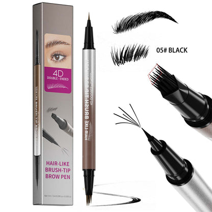 ✨Offre promotionnelle : un acheté, un offert 🔥Stylo à sourcils liquide imperméable 2-en-1